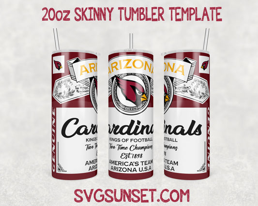 Arizona Cardinals Budweiser Tumbler Wrap PNG, Arizona Cardinals Tumbler Wrap