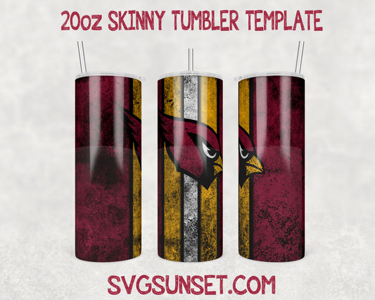 Arizona Cardinals Grunge Tumbler Wrap PNG, Arizona Cardinals Tumbler Wrap