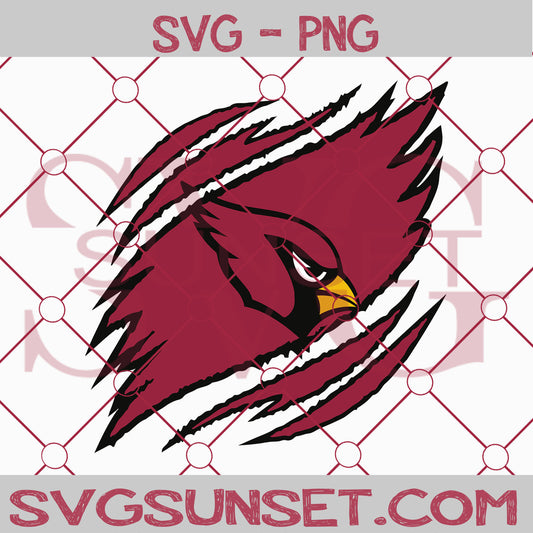 Arizona Cardinals Ripped Claw SVG PNG, Arizona Cardinals SVG