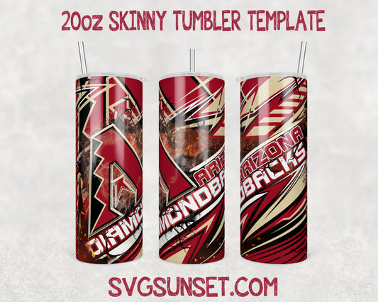 Arizona Diamondbacks Tumbler Wrap PNG, Arizona Diamondbacks Tumbler Wrap