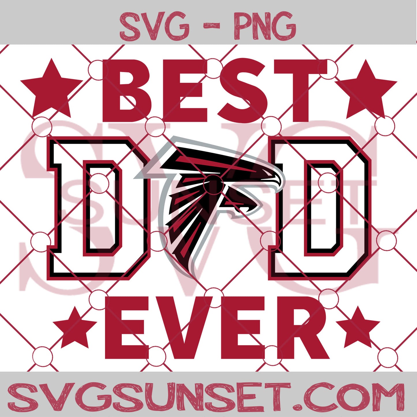 Atlanta Falcons Best Dad Ever SVG PNG, Atlanta Falcons SVG, Best Dad Ever SVG