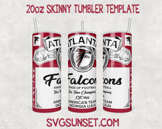 Atlanta Falcons Budwiser Tumbler Wrap PNG, Atlanta Falcons Tumbler Wrap