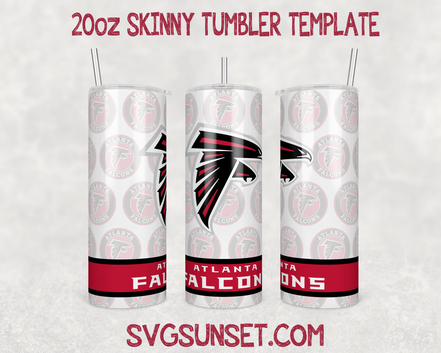 Atlanta Falcons Football Tumbler Wrap PNG, Atlanta Falcons Tumbler Wrap