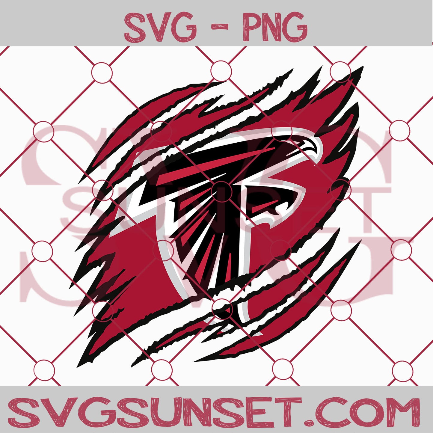 Atlanta Falcons Ripped Claws SVG PNG, Atlanta Falcons SVG