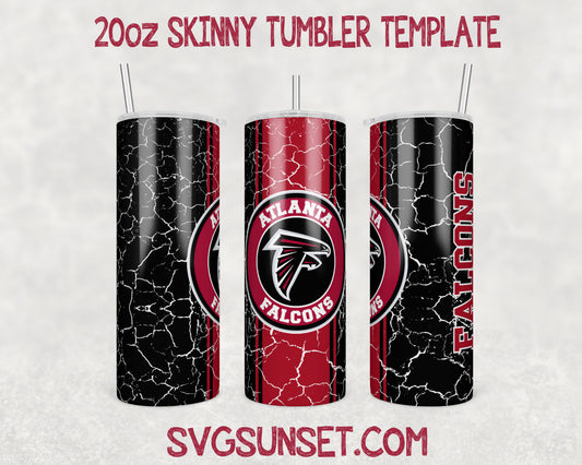 Atlanta Falcons Tumbler Wrap Designs PNG, Atlanta Falcons Tumbler Wrap