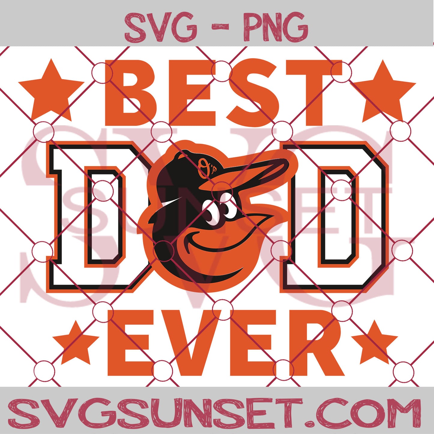 Baltimore Orioles Best Dad Ever SVG PNG, Baltimore Orioles SVG, Best Dad Ever SVG