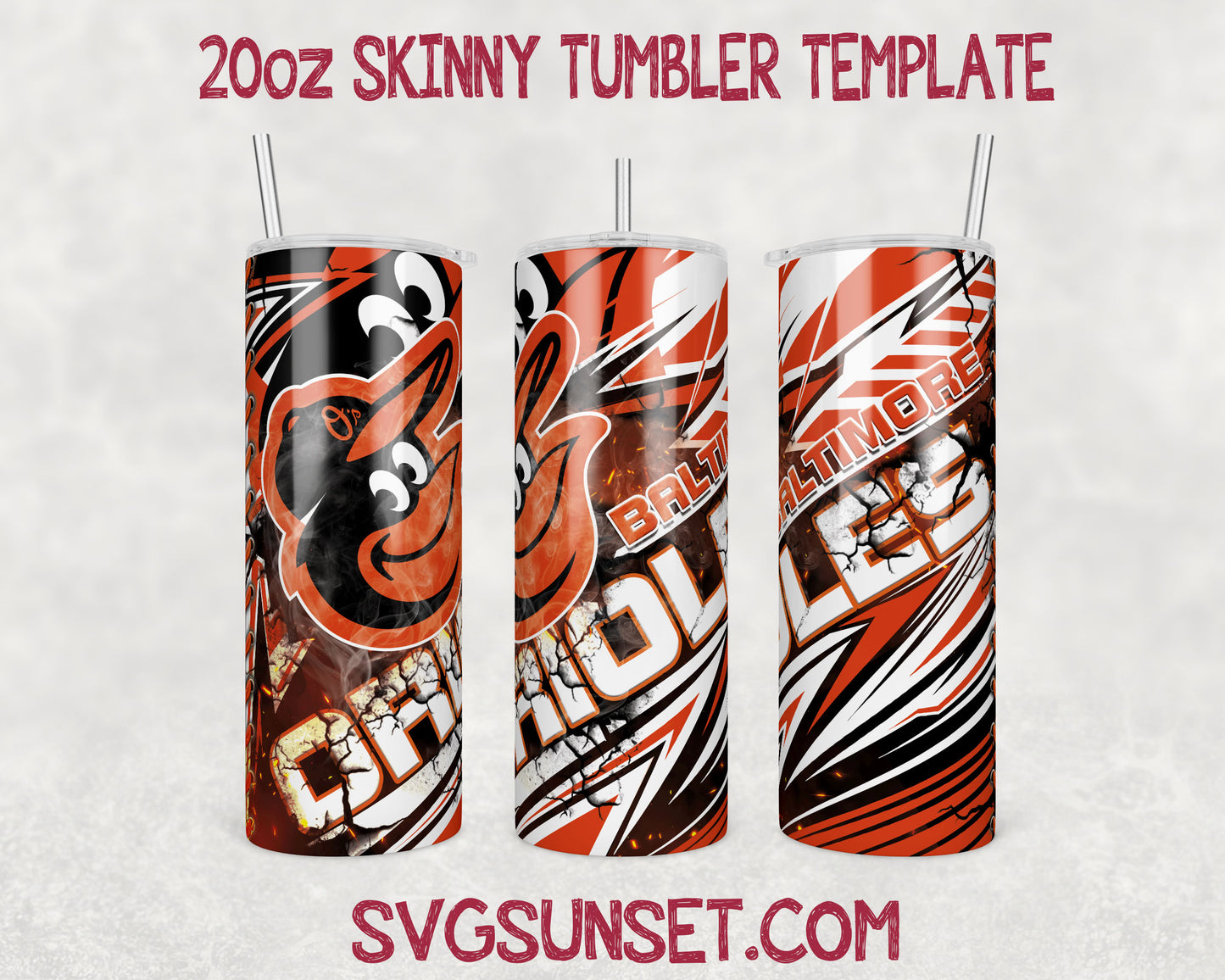 Baltimore Orioles Tumbler Wrap PNG, Baltimore Orioles Tumbler Wrap