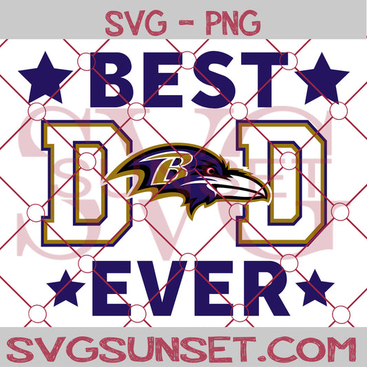 Baltimore Ravens Best Dad Ever SVG PNG, Baltimore Ravens SVG, Best Dad Ever SVG