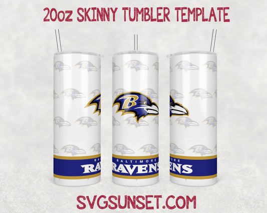 Baltimore Ravens Football Tumbler Wrap PNG, Baltimore Ravens Tumbler Wrap