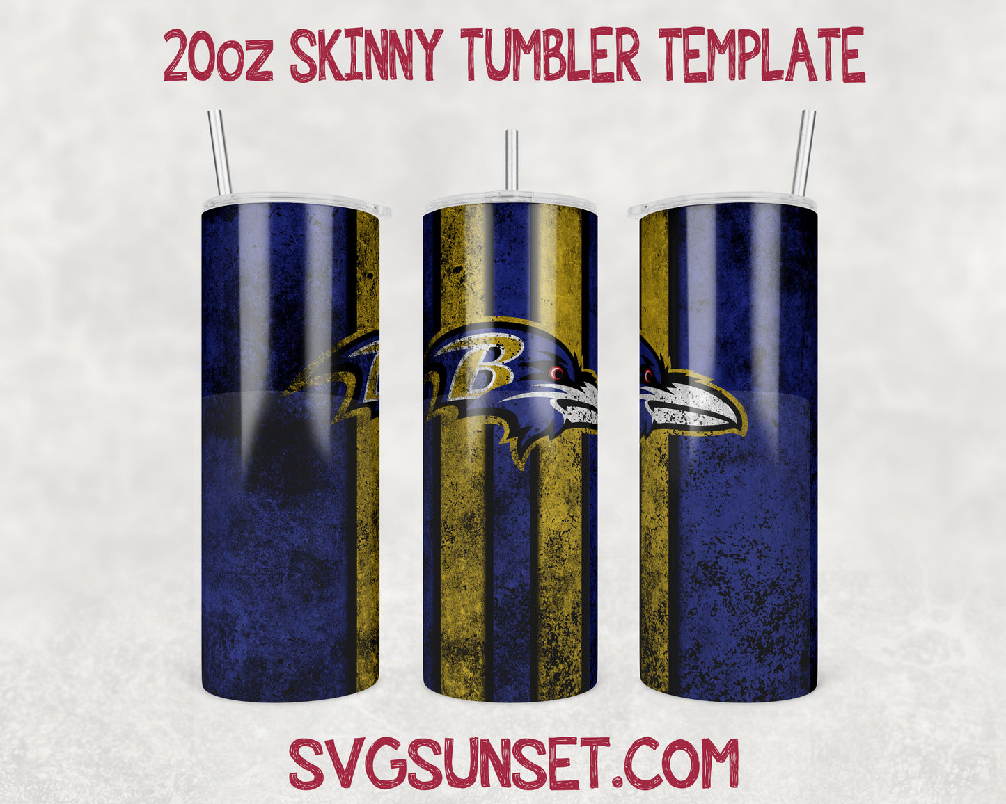 Baltimore Ravens Grunge Tumbler Wrap PNG, Baltimore Ravens Tumbler Wrap