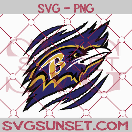 Baltimore Ravens Ripped Claws SVG PNG, Baltimore Ravens SVG