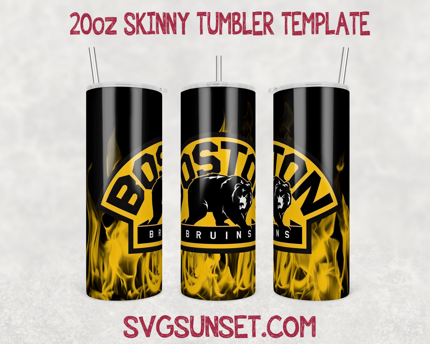 Boston Bruins Tumbler Wrap PNG, Boston Bruins Tumbler Wrap