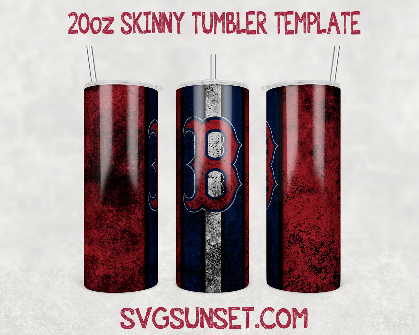 Boston Red Sox Grunge Tumbler Wrap PNG, Boston Red Sox Tumbler Wrap