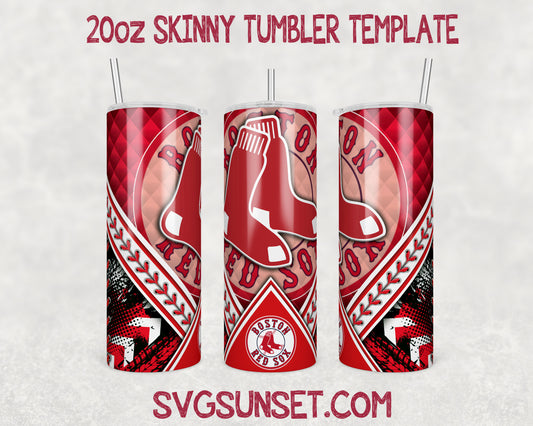 Boston Redsox 20oz Tumbler Wrap PNG, Boston Redsox Tumbler Wrap