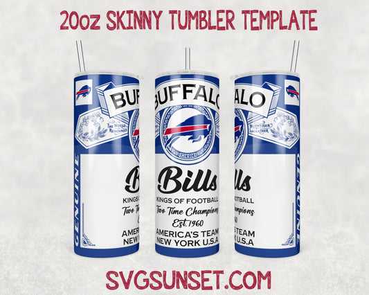 Buffalo Bills Budweiser Tumbler Wrap PNG, Buffalo Bills Tumbler Wrap