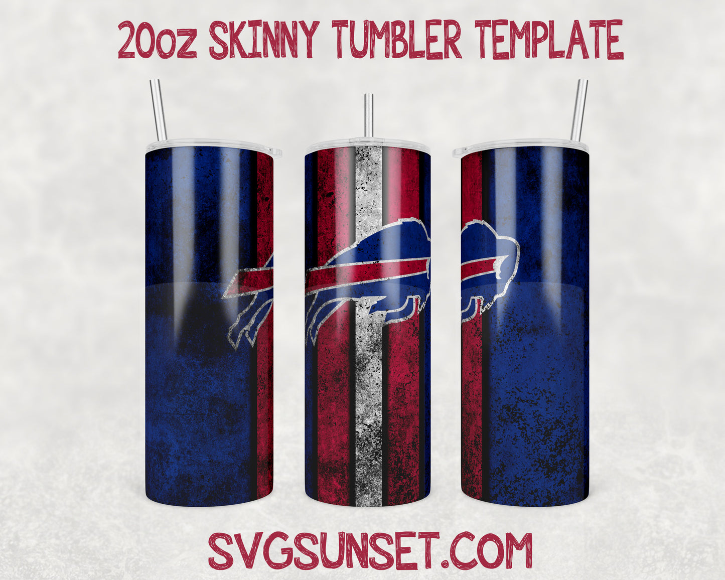 Buffalo Bills Grunge Tumbler Wrap PNG, Buffalo Bills Tumbler Wrap