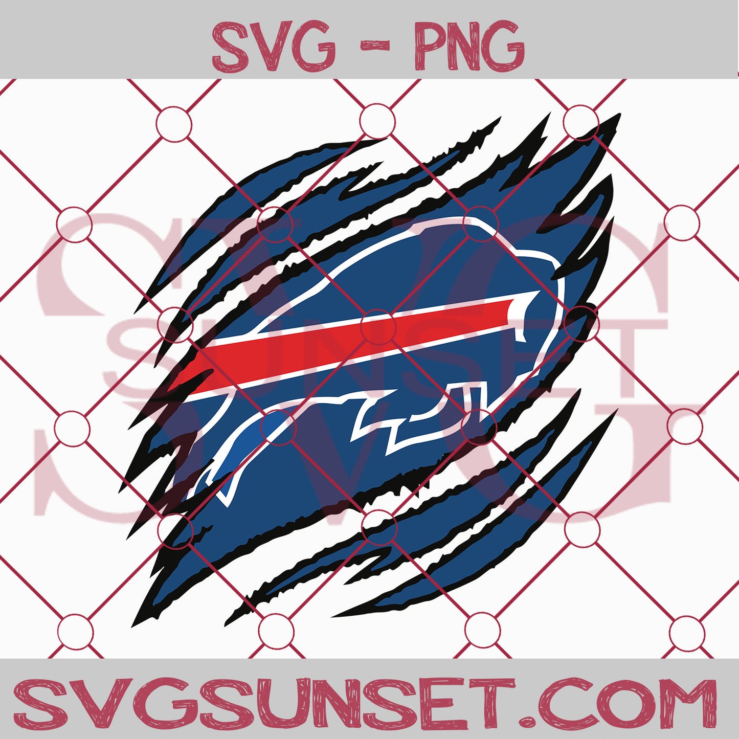 Buffalo Bills Ripped Claws SVG PNG, Buffalo Bills SVG