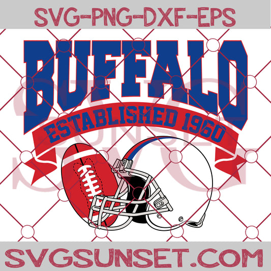 Buffalo Established 1960 SVG, Buffalo Bills SVG