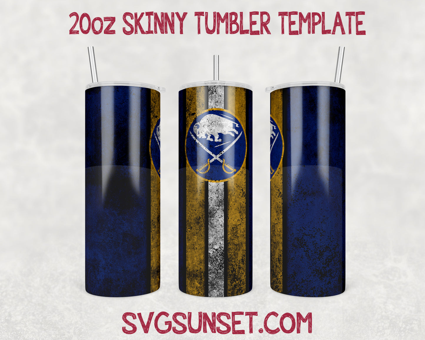 Buffalo Sabres Grunge Tumbler Wrap PNG, Buffalo Sabres Tumbler Wrap