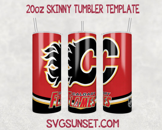 Calgary Flames Tumbler Wrap PNG, Calgary Flames Tumbler Wrap