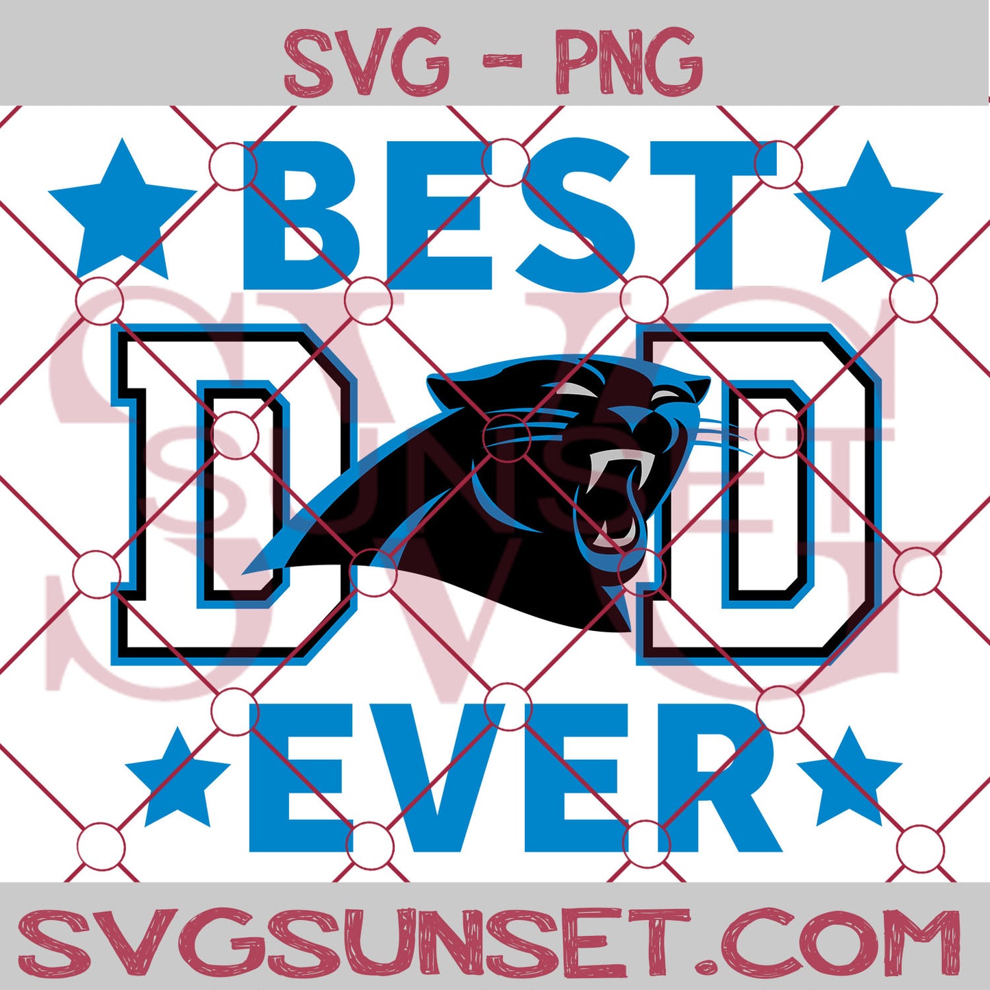 Carolina Panthers Best Dad Ever SVG PNG, Carolina Panthers SVG, Best Dad Ever SVG