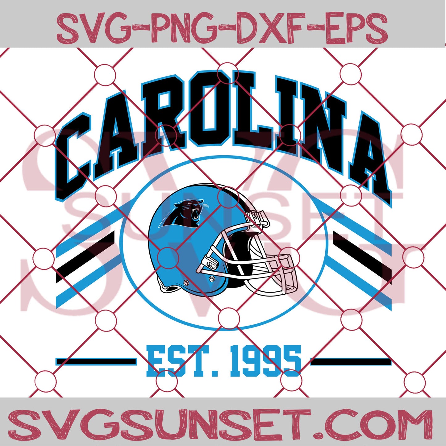 Carolina Panthers Est 1995 SVG PNG, Carolina Panthers SVG