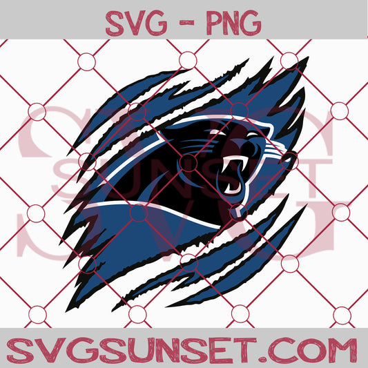 Carolina Panthers Ripped Claw SVG PNG, Carolina Panthers SVG