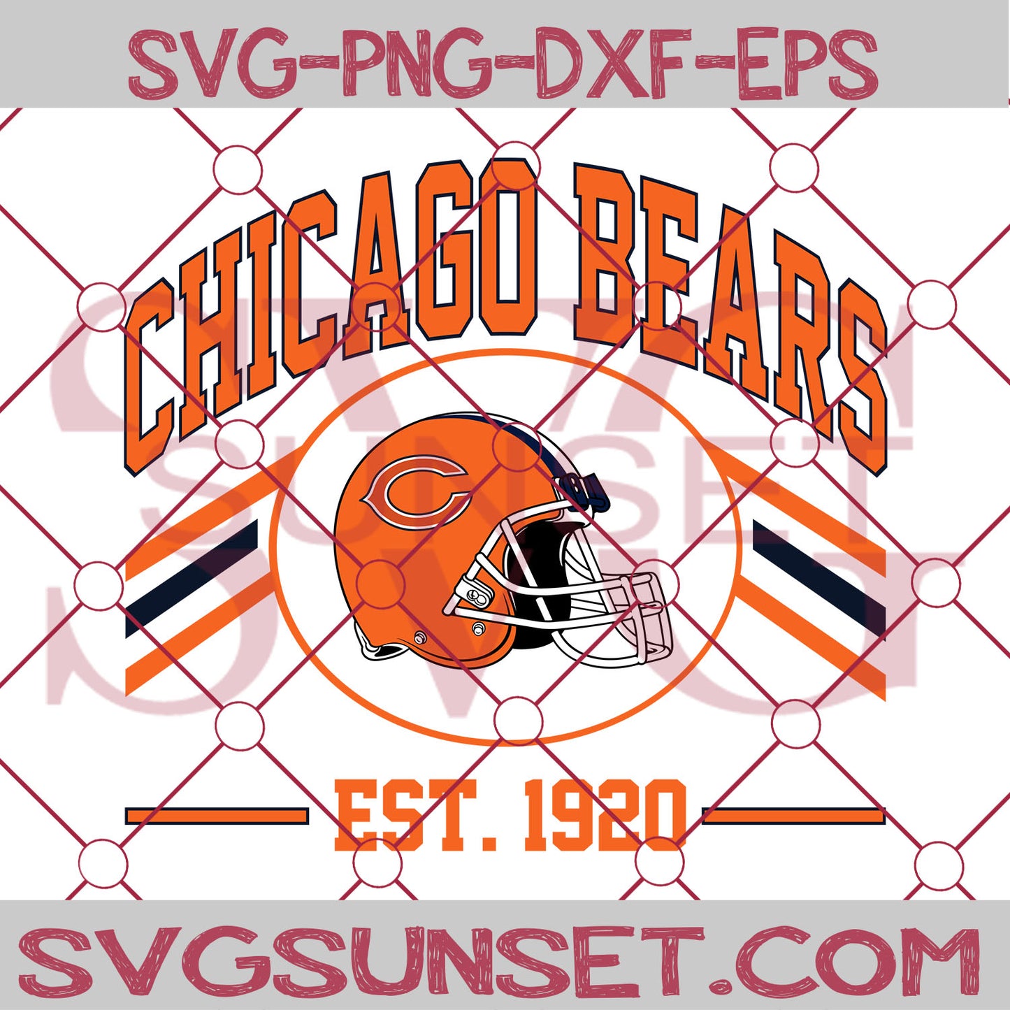 Chicago Bears est 1920 SVG PNG, Chicago Bears SVG