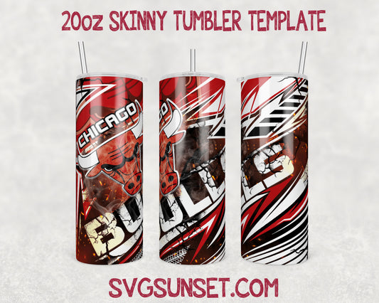 Chicago Bulls Tumbler Wrap PNG, Chicago Bulls Tumbler Wrap