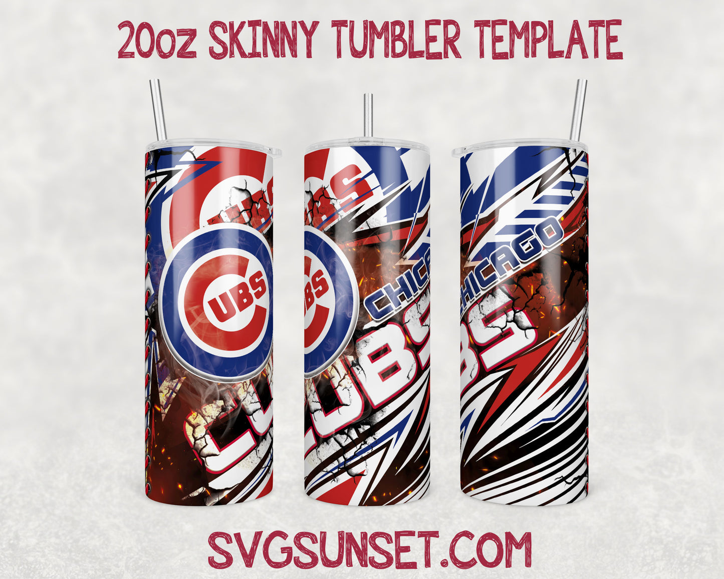 Chicago Cubs Tumbler Wrap PNG, Chicago Cubs Tumbler Wrap