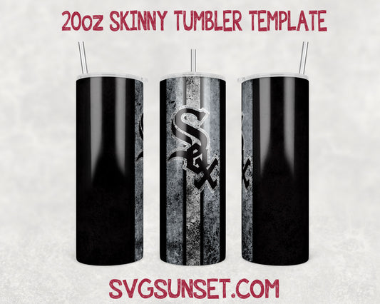 Chicago White Sox Grunge Tumbler Wrap PNG, Chicago White Sox Tumbler Wrap