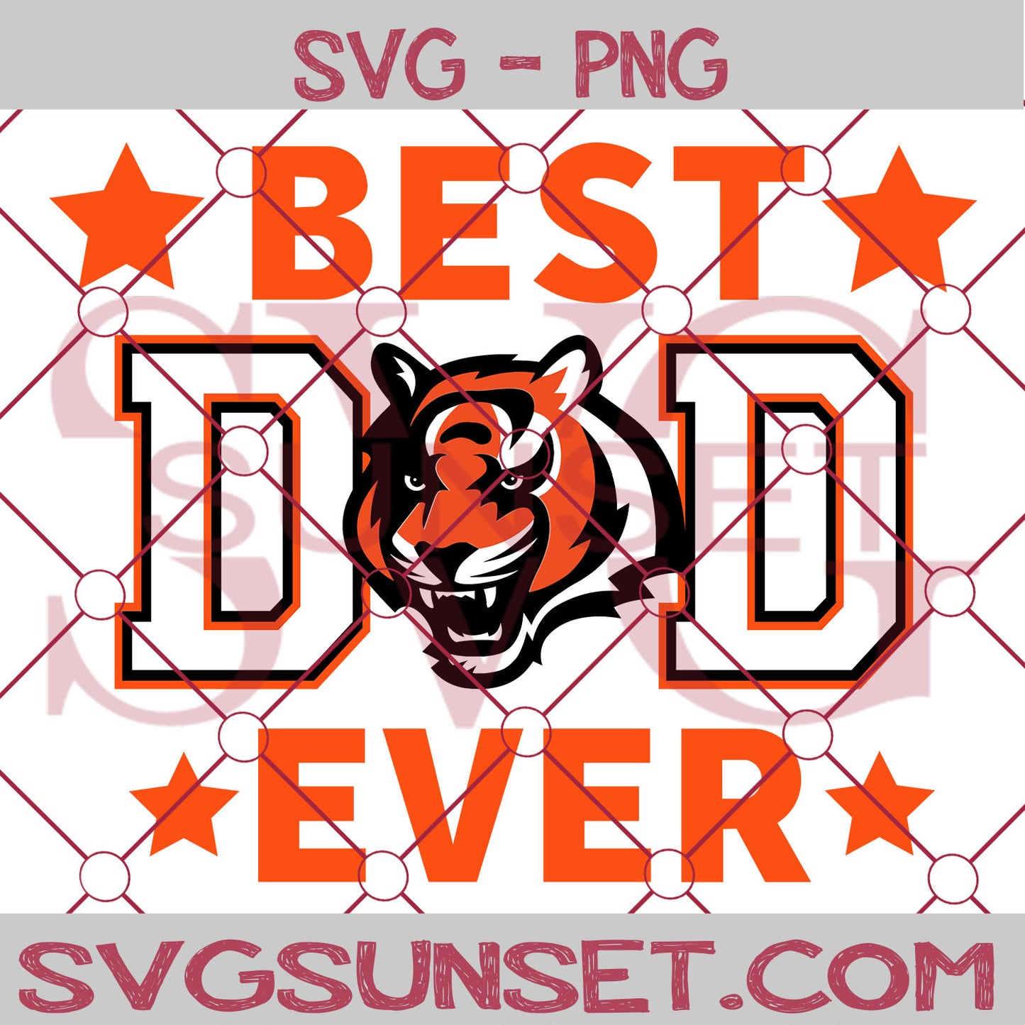 Cincinnati Bengals Best Dad Ever SVG PNG, Cincinnati Bengals SVG, Best Dad Ever SVG