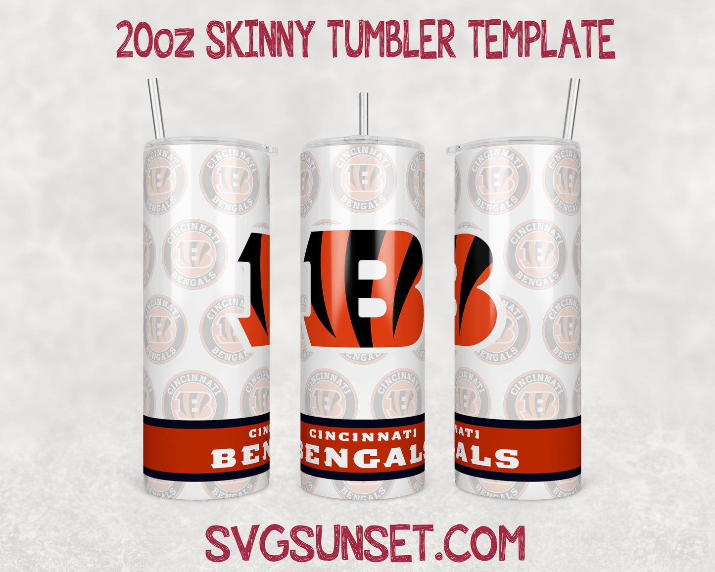 Cincinnati Bengals Football Tumbler Wrap PNG, Cincinnati Bengals Tumbler Wrap