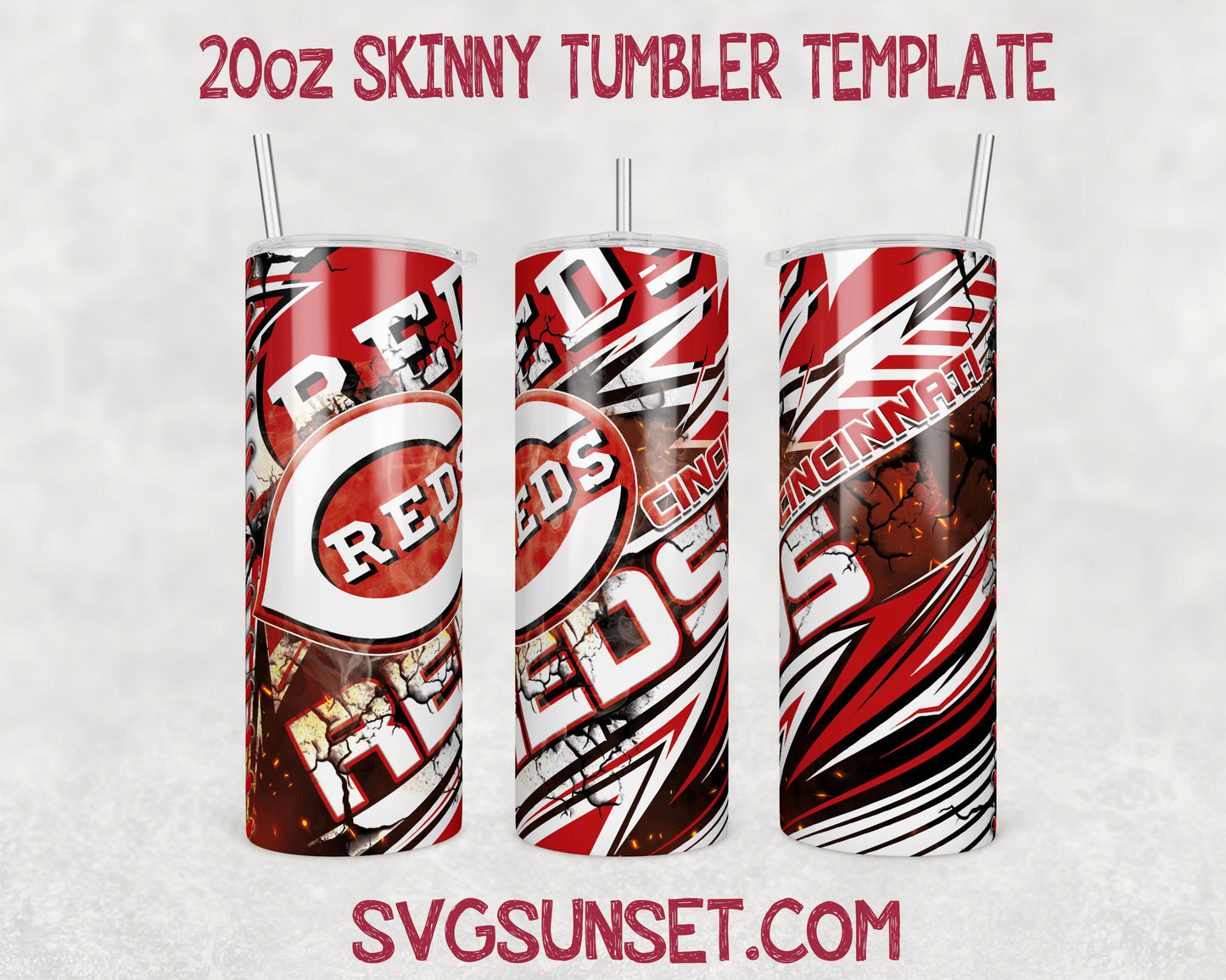 Cincinnati reds Tumbler Wrap PNG, Cincinnati reds Tumbler Wrap