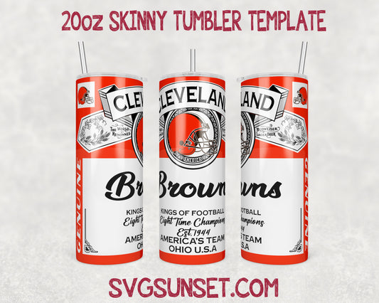 Cleveland Browns Budweiser Tumbler Wrap PNG, Cleveland Browns Tumbler Wrap