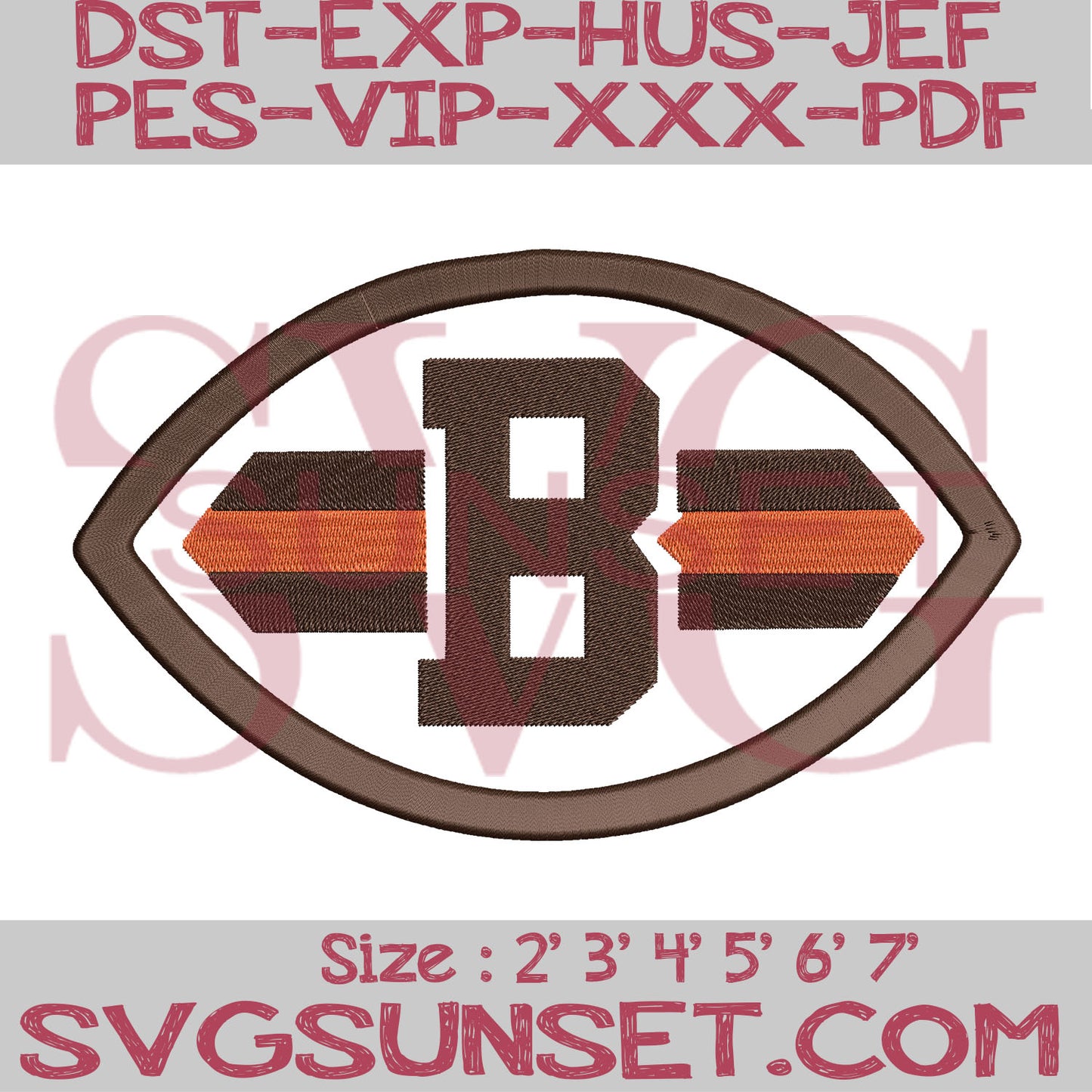 Cleveland Browns Embroidery Designs, Browns Embroidery Designs