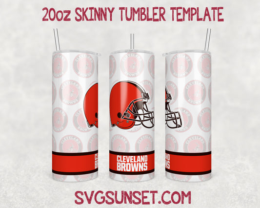 Cleveland Browns Football Tumbler Wrap PNG, Cleveland Browns Tumbler Wrap