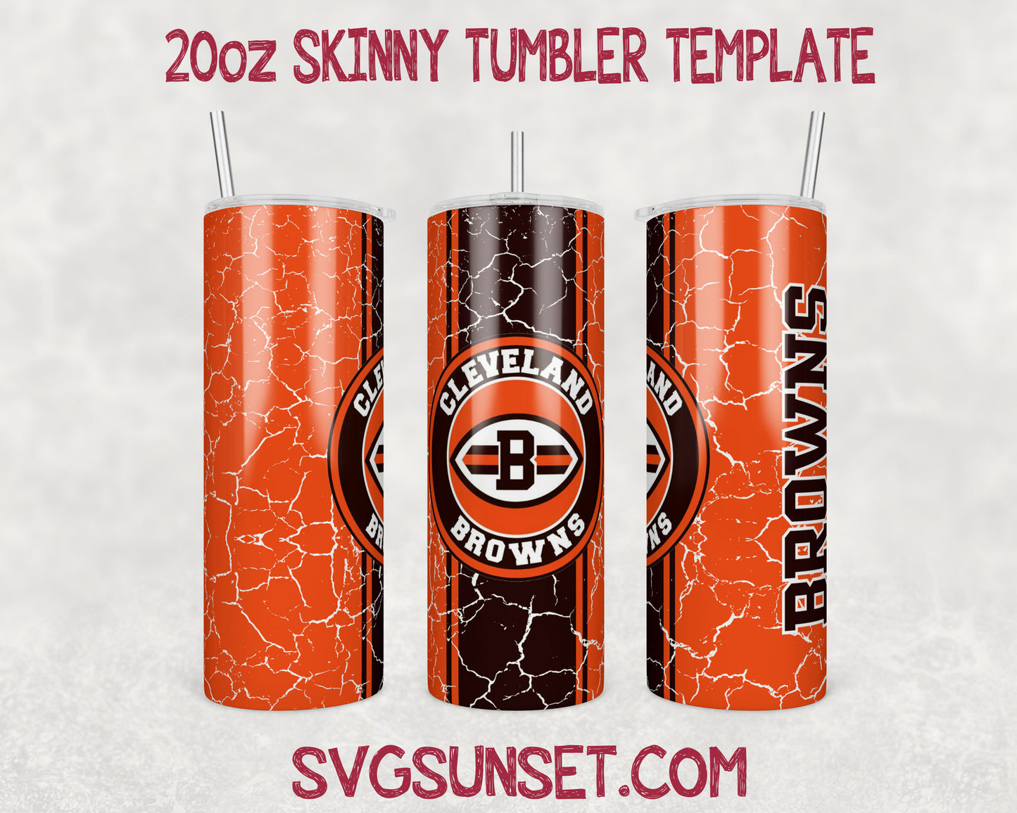 Cleveland Browns Tumbler Wrap Designs PNG, Cleveland Browns Tumbler Wrap