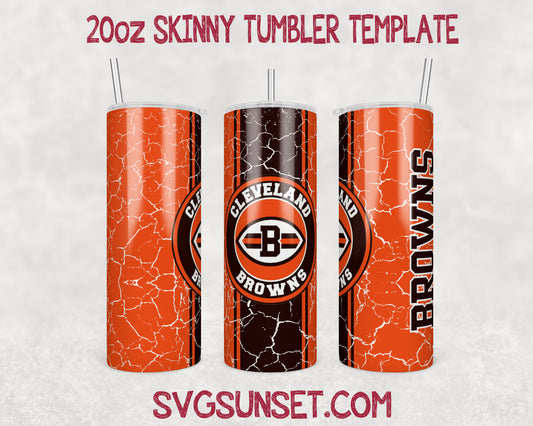 Cleveland Browns Tumbler Wrap Designs PNG, Cleveland Browns Tumbler Wrap