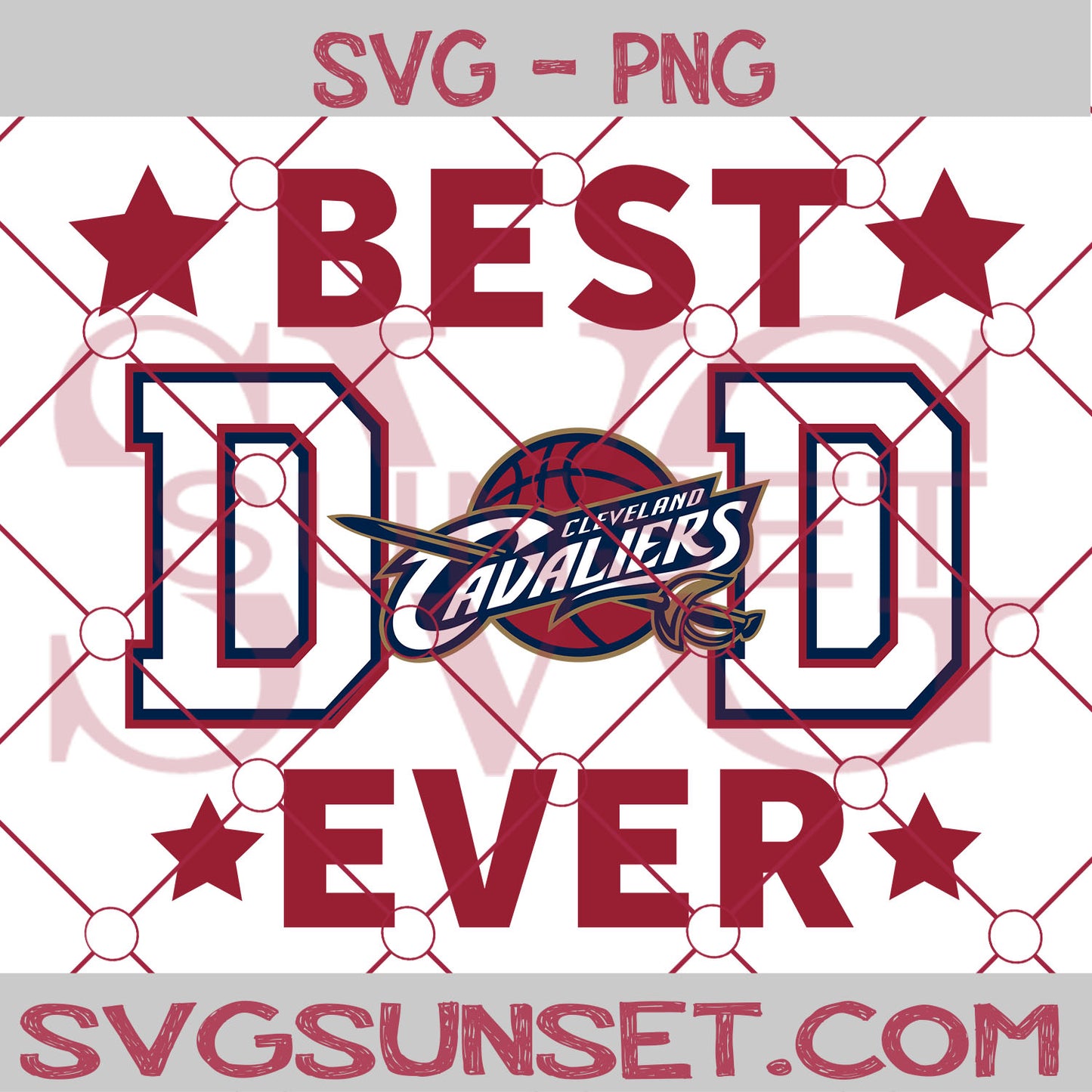 Cleveland Cavaliers Best Dad Ever SVG PNG, Cleveland Cavaliers SVG, Best Dad Ever SVG