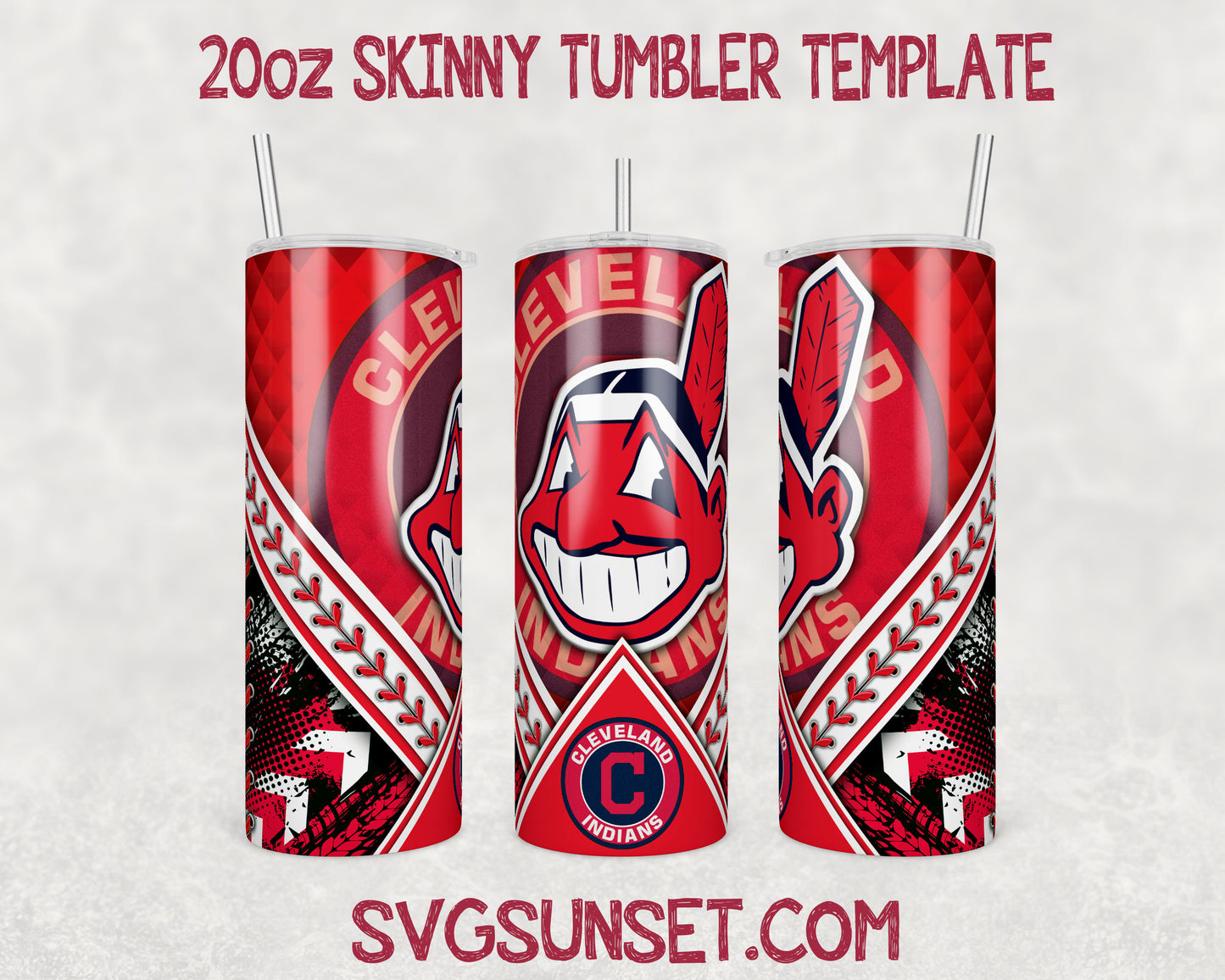 Cleveland Guardians 20oz Tumbler Wrap PNG, Cleveland Guardians Tumbler Wrap