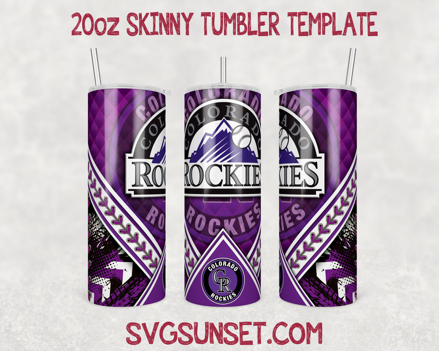 Colorado Rockies 20oz Tumbler Wrap PNG, Colorado Rockies Tumbler Wrap