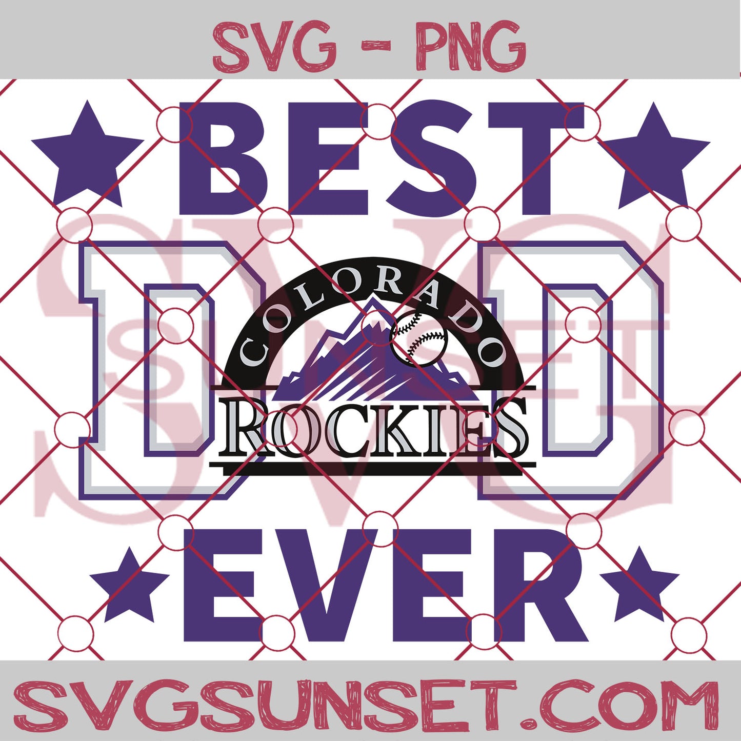 Colorado Rockies Best Dad Ever SVG PNG, Colorado Rockies SVG, Best Dad Ever SVG