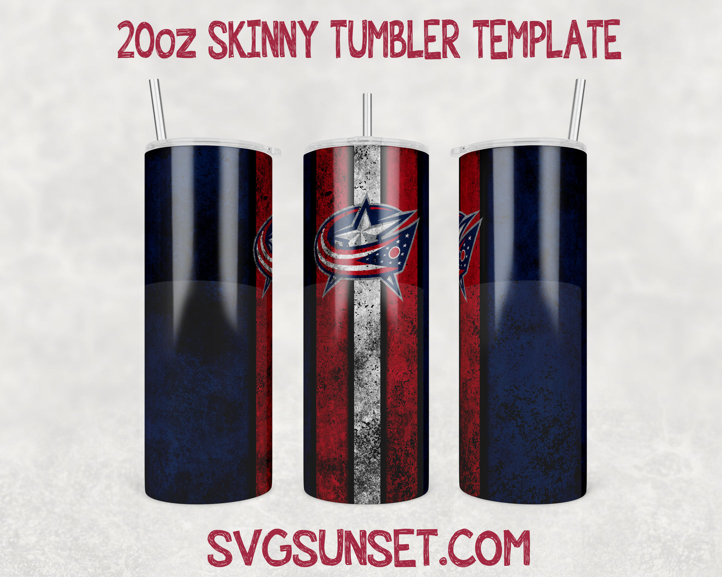 Columbus Blue Jackets Grunge Tumbler Wrap PNG, Columbus Blue Jackets Tumbler Wrap