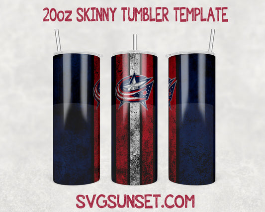 Columbus Blue Jackets Grunge Tumbler Wrap PNG, Columbus Blue Jackets Tumbler Wrap