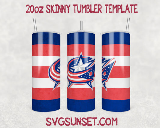 Columbus Blue Jackets Tumbler Wrap PNG, Columbus Blue Jackets Tumbler Wrap