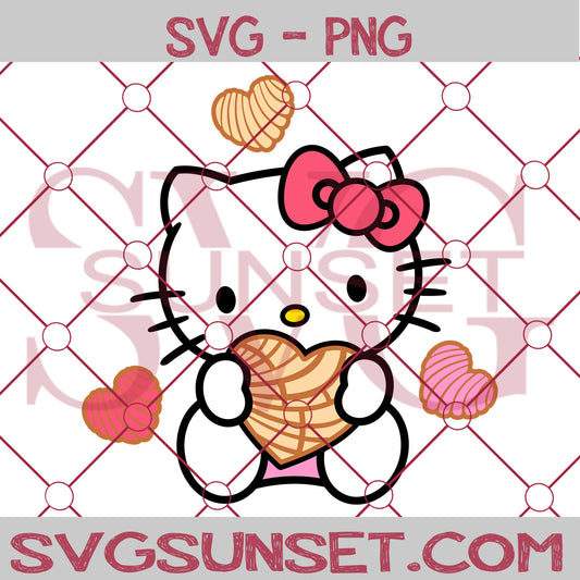 Concha Hello Kitty SVG, Valentine Day Svg