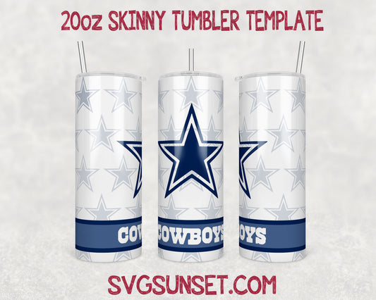 Dallas Cowboys Football Tumbler Wrap PNG, Dallas Cowboys Tumbler Wrap