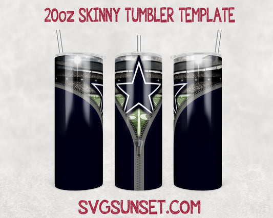 Dallas Cowboys Zipper Tumbler Wrap PNG, Dallas Cowboys Tumbler Wrap