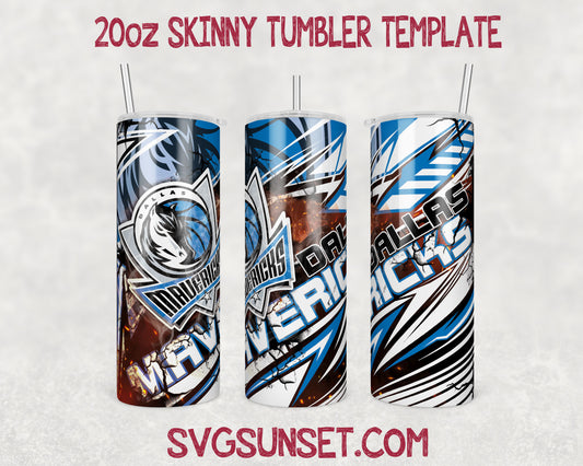 Dallas Mavericks Tumbler Wrap PNG, Dallas Mavericks Tumbler Wrap